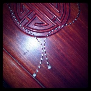 White gold and diamond necklace